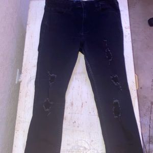 Hollister high rise black ripped jeans